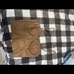 Brow pleather tank size:s